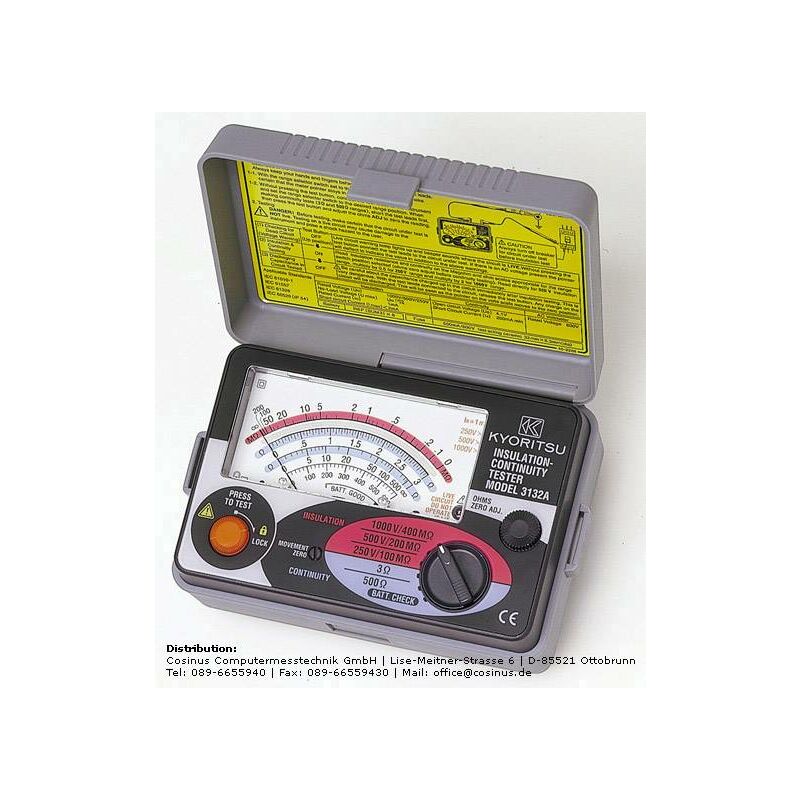 Appareil de mesure de l'isolation Kyoritsu KEW-3132A 250 V, 500 V, 1000 V Q211592