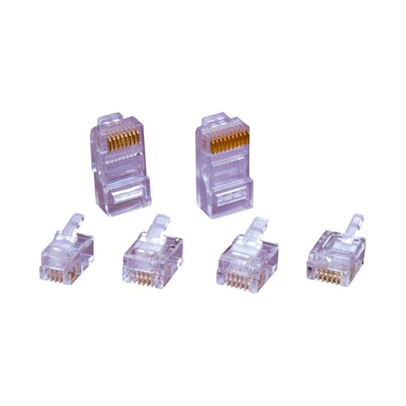 encitech RJ126P6CR Connecteurs RJ45 6510-0104-04 mâle, droit Nombre de pôles 6P6C transparent 1 pc(s) A333942