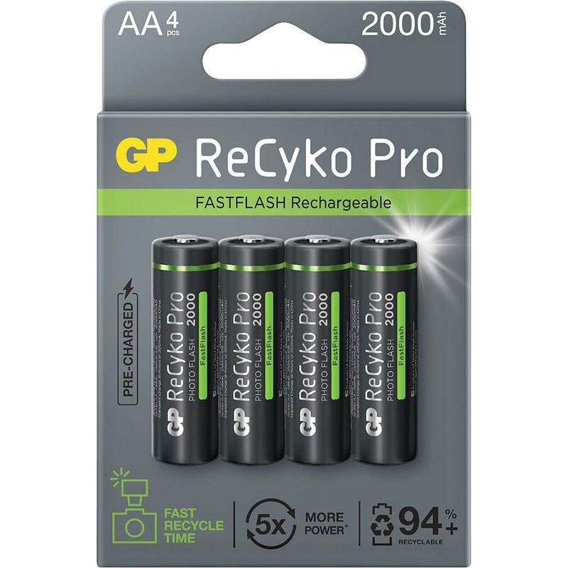 GP 2100 ReCyko pile rechargeable AA / HR06 Ni-Mh (4 pièces)