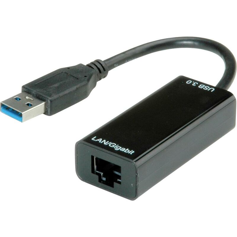 Adaptateur Ethernet USB C - 0,25 mètre - Adaptateur USB C vers Ethernet,  Version : 3.1 Gen 1 - jusqu'à 1000 Mb/s Connexion 1 : USB C mâle, Connexion  2 : 2x RJ45 femelle, 0,15 mètres.