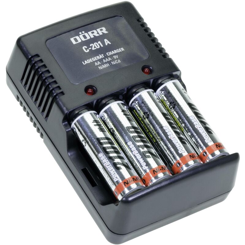Chargeur de Piles Rechargeables AA/LR6, AAA/LR3, C/LR14, D/LR20, 9V, NiCd  et NiMh