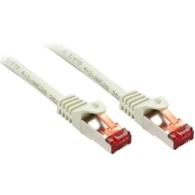 LINDY 47347 RJ45 Câble réseau, câble patch CAT 6 S/FTP 7.50 m gris 1 pc(s) S235172
