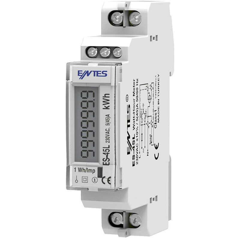 Compteur électrique monophasé 45 A tarif unique écran LCD Mid Ke3205