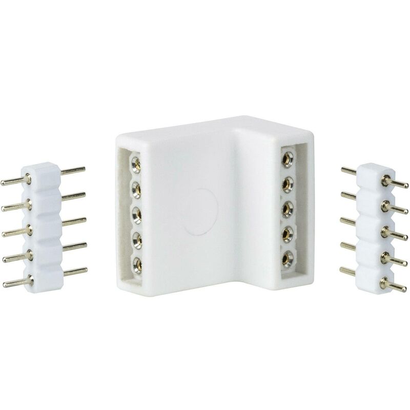 Connecteur LED,Connecteurs LED 4 Broches, Connecteurs LED 8mm, Connecteur  LED RGB, Comprenant 4x Type L, 4x Forme T, 20 pinces à ruban lumineux :  : Luminaires et Éclairage