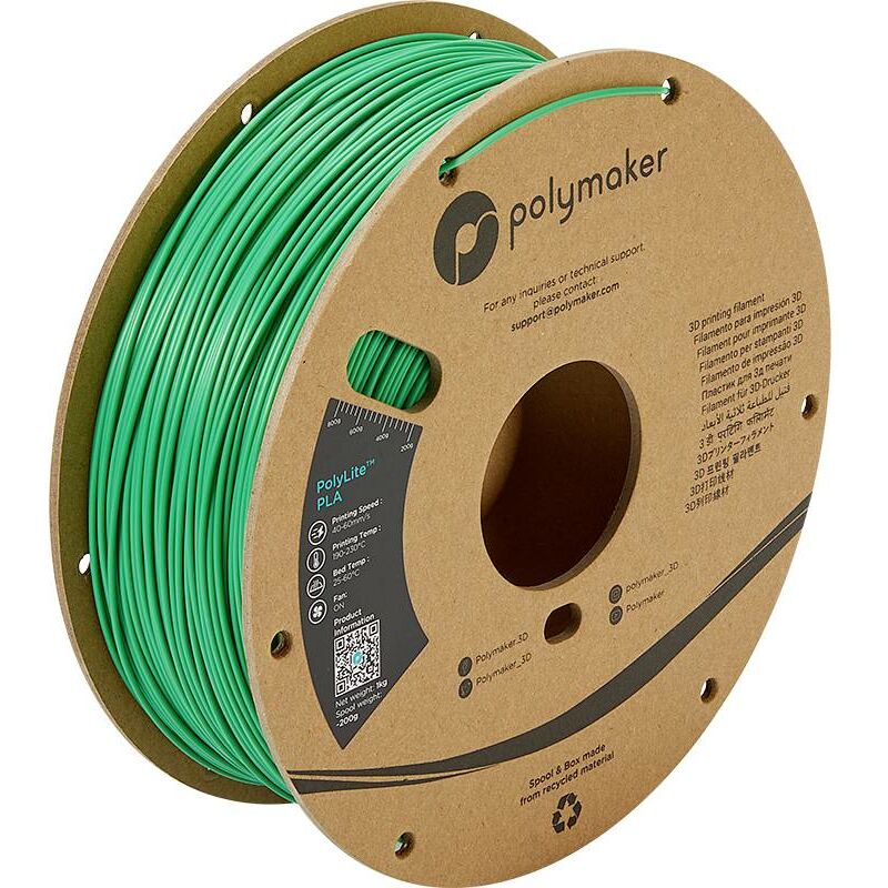 Filament d'imprimante 3D PLA 1.75mm 1Kg tricolore / Or & Vert & Bleu