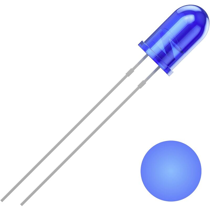 Quadrios 2111O156 LED bleu rond 5 mm 1300 mcd 30 ° 20 mA 3 V S626042