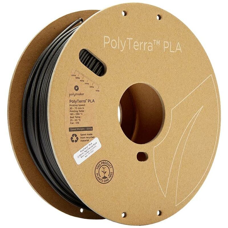 Polymaker 70821 PolyTerra PLA Filament PLA 2.85 mm 1000 g noir
