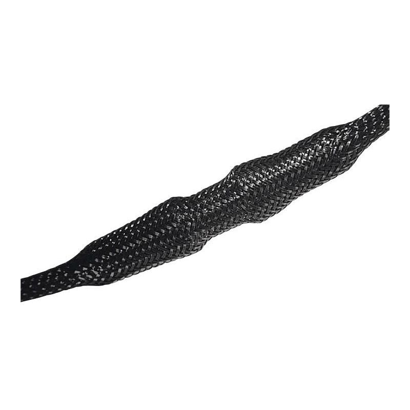 Gaine tressée extensible en PET noir