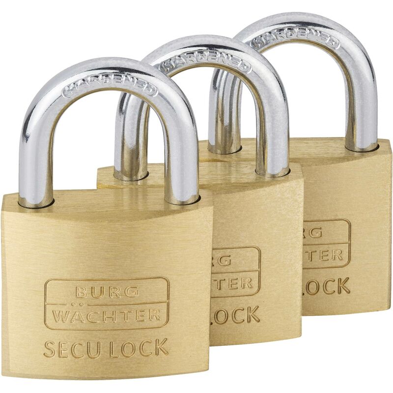 Burg Wächter 15291 Cadenas 37.60 mm fermeture universelle laiton avec serrure à clé C304522