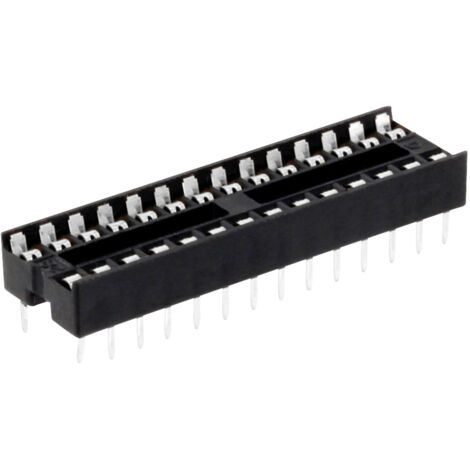 Connfly DS1009-28AT1NS-0B2 Support de circuits intégrés Pas: 2.54 mm Nombre de pôles: 28 1 pc(s) Tub (1/2)