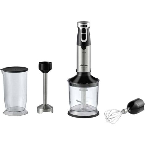 Arendo Mixeur Plongeant 1000W - Acier Inoxydable, 4 Lames, Vitesse Variable