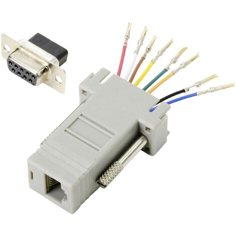 Adaptateur SUB-D Mâle 9 Broches Vers RJ12 Femelle - TRU COMPONENTS - 1 Pièce Neuve