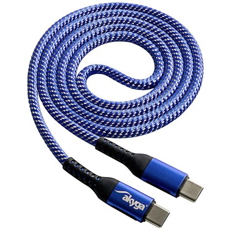 Akyga Câble USB USB-C® mâle, USB-C® mâle 1.00 m bleu AK-USB-37 C831792 (1/2)