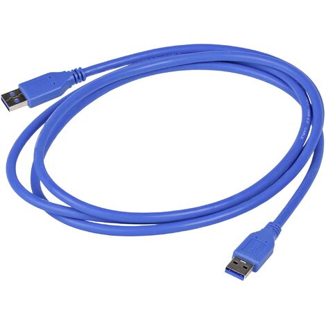 Akyga Câble USB USB-A mâle, USB-A mâle 1.80 m bleu AK-USB-14 C832462 (1/2)
