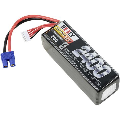 Reely Pack de batterie (LiPo) 14.8 V 2400 mAh Nombre de cellules: 4 20 C Softcase EC3 X946552 (1/3)