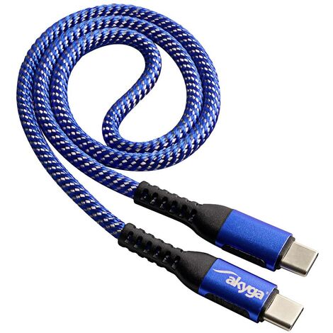 Akyga Câble USB USB-C® mâle, USB-C® mâle 0.50 m bleu AK-USB-36 C831772 (1/2)