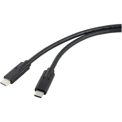 Renkforce Câble USB-C USB4™ USB-C® mâle, USB-C® mâle 1.00 m noir blindage double RF-5241746 X576422