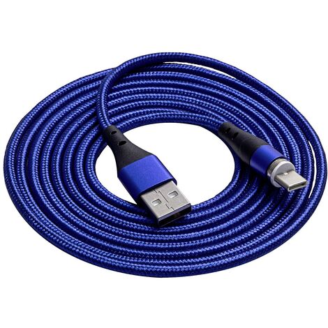 Akyga Câble USB USB-A mâle, USB-C® mâle 2.00 m bleu AK-USB-43 C831742 (1/4)