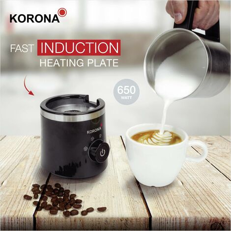 Korona 18050 Mousseur à lait acier inoxydable, noir 650 W X949822