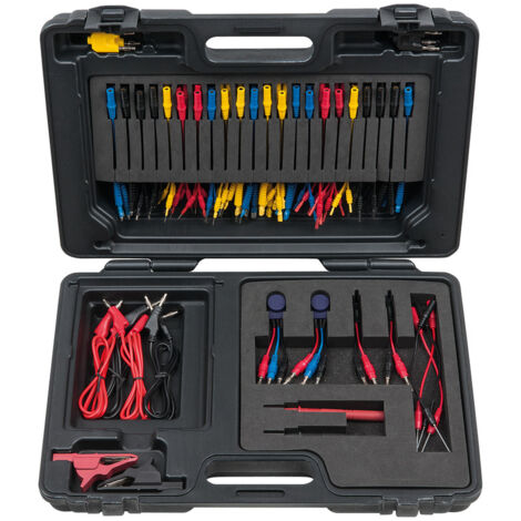 KS Tools - Coffret de câbles de mesure et de test pour diagnostic, 12/24 V, 92 pcs - 150.0950