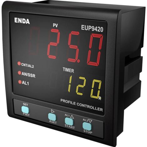 Enda EUP9420-230 PID Régulateur universel Pt100, J, K, L, T, S, R SSR, Relais 8 A (l x H) 96 mm x 96 mm W350592 (1/2)