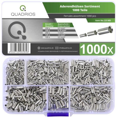 Quadrios 22C485 Assortiment d'embouts simples non isolé 1000 pc(s) C473092