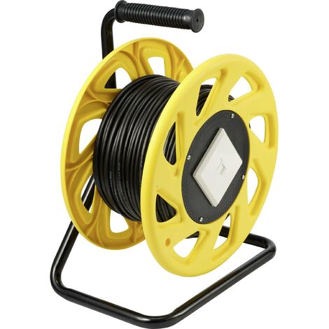 Enrouleur de câble Renkforce RJ45 CAT 6a S/FTP 60 m noir gaine PUR X252882