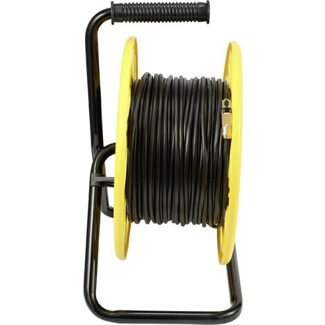 Enrouleur de câble Renkforce RJ45 CAT 6a S/FTP 60 m noir gaine PUR X252882