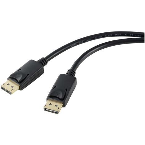 Câble de raccordement Renkforce DisplayPort Fiche mâle DisplayPort, Fiche mâle DisplayPort 5.00 m noir RF-5245270 4K UHD Câble DisplayPort X558232 (1/3)