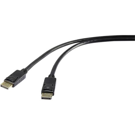 Câble de raccordement Renkforce DisplayPort Fiche mâle DisplayPort, Fiche mâle DisplayPort 5.00 m noir RF-5234036 contacts dorés Câble DisplayPor X947962 (1/2)