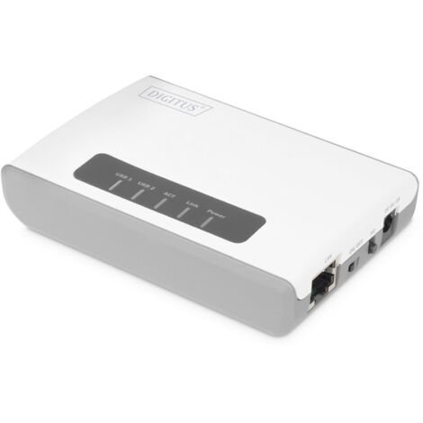 Digitus DN-13024 Serveur d'impression réseau USB-A, LAN (10/100 Mo/s), WiFi 802.11 b/g/n Y446032 (1/5)