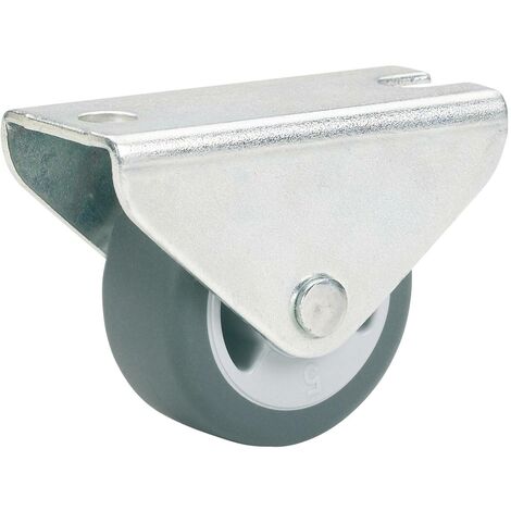 Roulette fixe 791322 – Diamètre roue 25 mm – Charge max 30 kg – Tôle d'acier zinguée – Roulement à billes pour rotation fluide – Dörner + Helmer - A310542 (1/2)