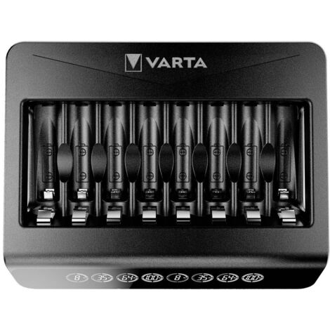 Varta – Chargeur de piles NiMH pour LR03 (AAA) et LR6 (AA) – Charge rapide en 4h – Écran LCD – Protection contre courts-circuits - A203922