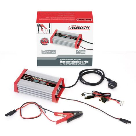 Chargeur De Batterie Intelligent Dino KRAFTPAKET 4A - 6V/12V Pour Voiture, Moto, Camionnette | Charge Automatique Et Test De Batterie