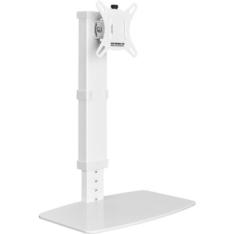 Support sur pied pour écran 43,2 cm (17') à 81,3 cm (32') – Réglable en hauteur – Inclinaison - Pivotement – Charge max 8 kg – Speaka Professional - S525592