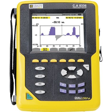 Chauvin Arnoux – Analyseur de réseau triphasé – 5 entrées tension, 4 entrées courant – CAT III 1000V, CAT IV 600V – Enregistrement des mesures – Affichage LCD couleur - Y979331