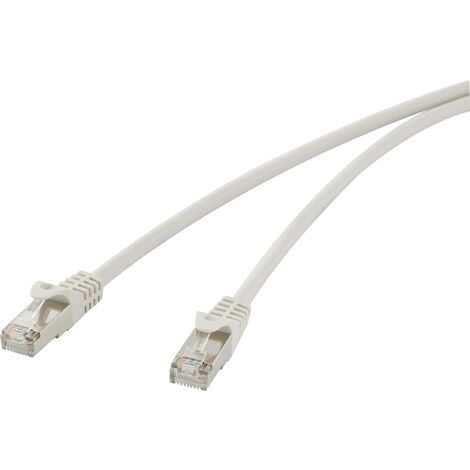 Renkforce RF-4724276 RJ45 Câble réseau, câble patch CAT 5e F/UTP 3.00 m gris avec cliquet d'encastrement 1 pc(s) Y859262 (1/5)