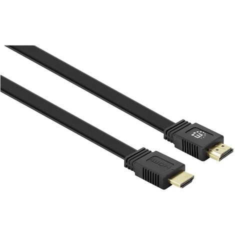 Câble de raccordement Manhattan HDMI Fiche mâle HDMI-A, Fiche mâle HDMI-A  2.00 m noir