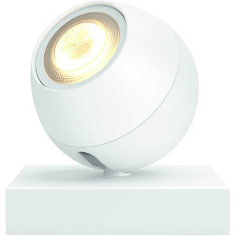 Philips Hue Spot de plafond LED 871951433918700 Hue White Amb. Buckram Spot 1 flg. weiß 350lm Erweiterung GU10 5 W W247872 (1/5)