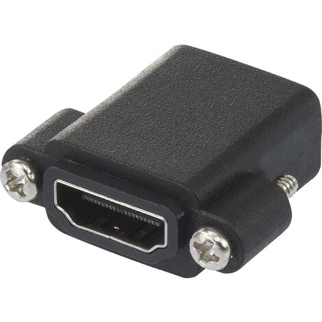 Adaptateur droit HDMI femelle - HDMI femelle dorée