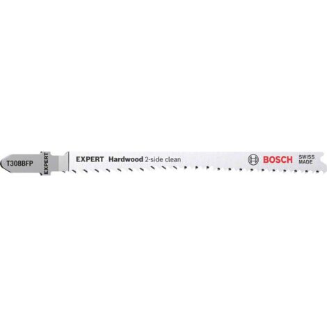 Lame de scie sauteuse Bosch EXPERT Hardwood 2-side clean T308BFP, 2 pièces - 2608901714