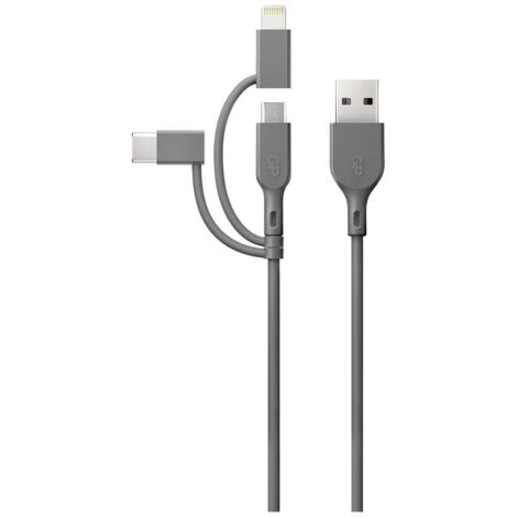 GP Câble de charge USB USB 2.0 USB-A mâle, Connecteur Lightning , USB-Micro-B mâle, USB-C® mâle 1.00