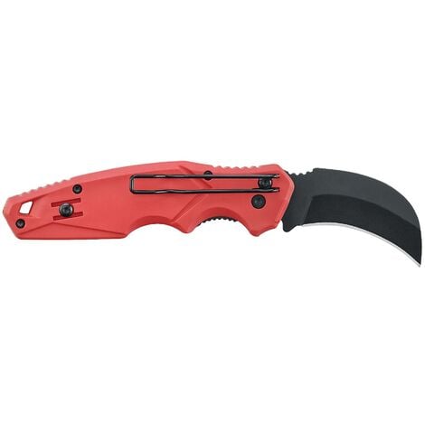 4K5 Tools TK 101 Foldable Curved Knife 600.101A Couteau pliant avec étui  rouge, noir S220262