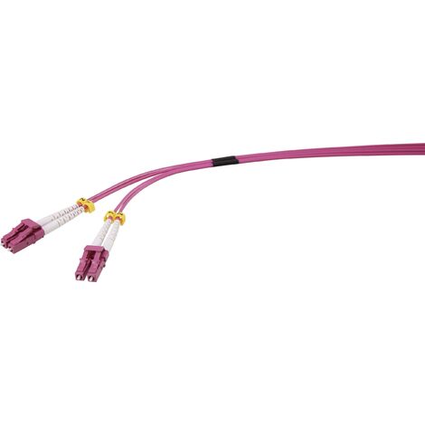 Renkforce RF-4738838 fibre optique FO Câble de raccordement 2.00 m rouge pourpre [1x LC mâle - 1x LC mâle] 50/125 µ Multimode OM4 Y801902
