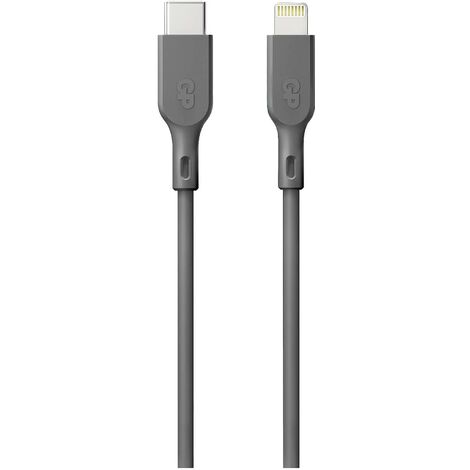 GP Câble de charge USB USB 2.0 USB-C® mâle, Connecteur Lightning 1.00 m gris GPCBCL1PGYUSB221 (1/5)