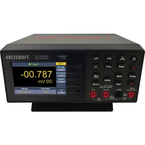 VOLTCRAFT VC-655 BT Multimètre de table étalonné (ISO) numérique CAT I 1000 V, CAT II 600 V Affichage (nombre de points): 55000 S594692 (1/5)