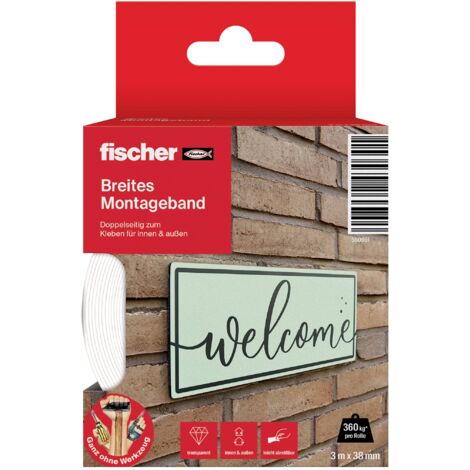 Fischer GOW 560901 Ruban de montage blanc (L x l) 3 m x 38 mm 1 pc(s) (1/5)