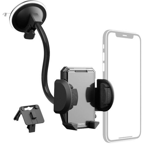 Hama Multi Support de téléphone portable pour voiture ventouse, grille de ventilation pivotant à 360° Convient pour une largeur: 40 - 110 mm X589442 (1/5)