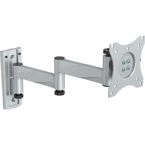 Support mural TV inclinable pour écran 33-76 cm – Charge max 15 kg – Norme VESA 75x75/100x100 – Design en aluminium – Speaka Professional - Y859142