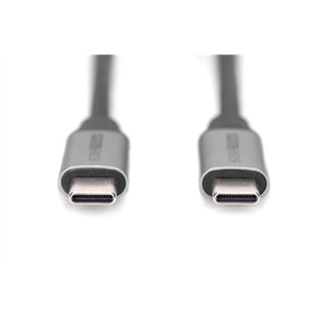 Digitus Câble USB USB 3.2 Gen1 USB-C®, USB-C® mâle 1.00 m noir flexible, blindé, avec USB DB-300220- (1/3)